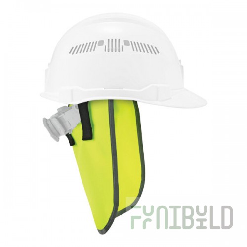 Ergodyne GloWear 8006 Hi-Vis Lime Hard Hat Neck Shade with Reflective Trim 29063