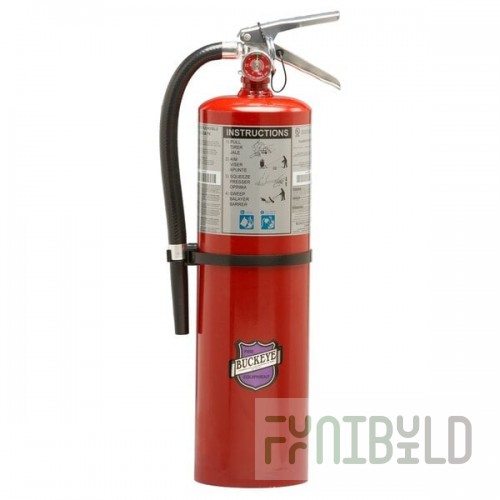 Buckeye 10 lb. Purple K Dry Chemical BC Fire Extinguisher - Rechargeable Untagged - UL Rating 80-B:C