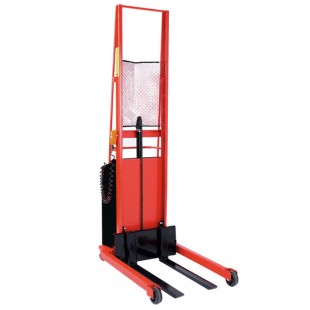 Wesco Industrial Products 1,000 lb. Power Lift Straddle Fork Stacker with 30 Wesco Industrial Products 1,000 lb. Power Lift Straddle Fork Stacker with 30