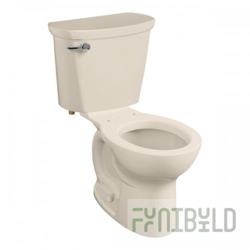 American Standard Cadet PRO 215BA104.021 Bone Vitreous China Floor-Mount Chair Height Round Toilet with High-Efficiency Tank - 1.28 GPF