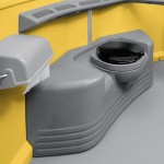 PolyJohn SA1-1009 We'll Care III Yellow Wheelchair Accessible Portable Restroom - Assembled