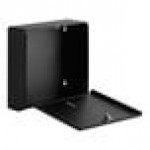 Lavex Stainless Steel Matte Black C-Fold / Multifold Surface-Mounted Mini Paper Towel Dispenser
