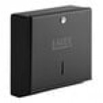 Lavex Stainless Steel Matte Black C-Fold / Multifold Surface-Mounted Mini Paper Towel Dispenser