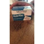 Medi-First 22133 Alcohol Wipes / Prep Pads - 100/Box