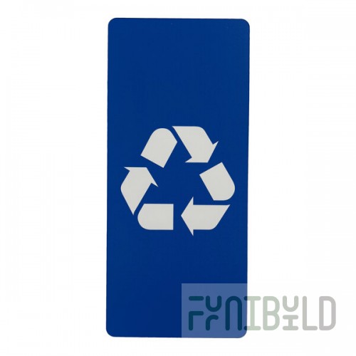 Commercial Zone Avante 787204P Blue Styrene Small Recycling Door Panel for Avante Modular Containers