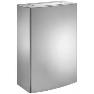 American Specialties, Inc. Roval 10-20826-T 12.8 Gallon Stainless Steel Surface-Mounted Trash Can with Push Door American Specialties, Inc. Roval 10-20826-T 12.8 Gallon Stainless Steel Surface-Mounted Trash Can with Push Door