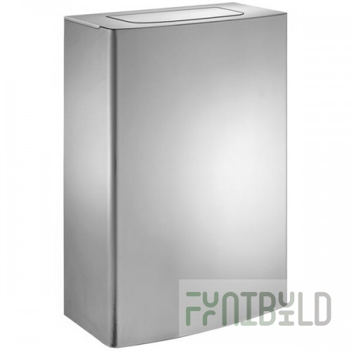 American Specialties, Inc. Roval 10-20826-T 12.8 Gallon Stainless Steel Surface-Mounted Trash Can with Push Door