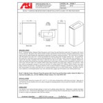 American Specialties, Inc. Roval 10-20826-T 12.8 Gallon Stainless Steel Surface-Mounted Trash Can with Push Door