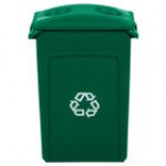 Rubbermaid® Slim Jim 92 Qt. / 23 Gallon Blue Rectangular Recycling Container with Blue 2 Hole Lid Rubbermaid® Slim Jim 92 Qt. / 23 Gallon Blue Rectangular Recycling Container with Blue 2 Hole Lid