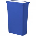 Rubbermaid® Slim Jim 92 Qt. / 23 Gallon Blue Rectangular Recycling Container with Blue 2 Hole Lid Rubbermaid® Slim Jim 92 Qt. / 23 Gallon Blue Rectangular Recycling Container with Blue 2 Hole Lid