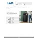 Lavex 21 Gallon Black Corner Round Trash Can with Black Push Door Lid