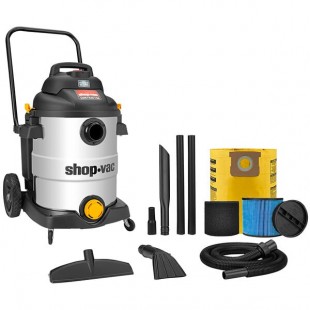 Shop-Vac 9627706 12 Gallon 6.5 Peak HP Carted Stainless Steel Wet / Dry Vacuum with Tool Kit Shop-Vac 9627706 12 Gallon 6.5 Peak HP Carted Stainless Steel Wet / Dry Vacuum with Tool Kit