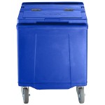 CaterGator 125 lb. Capacity Blue Mobile Ice Bin with Flip Lid
