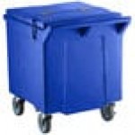 CaterGator 125 lb. Capacity Blue Mobile Ice Bin with Flip Lid