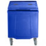 CaterGator 125 lb. Capacity Blue Mobile Ice Bin with Flip Lid