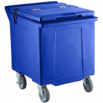 CaterGator 125 lb. Capacity Blue Mobile Ice Bin with Flip Lid