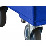 CaterGator 125 lb. Capacity Blue Mobile Ice Bin with Flip Lid