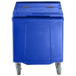 CaterGator 125 lb. Capacity Blue Mobile Ice Bin with Flip Lid