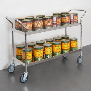 Regency Stainless Steel Two Shelf Utility Cart - 18