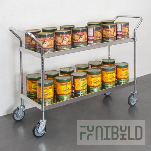 Regency Stainless Steel Two Shelf Utility Cart - 18