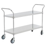 Regency Stainless Steel Two Shelf Utility Cart - 18