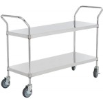 Regency Stainless Steel Two Shelf Utility Cart - 18