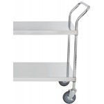 Regency Stainless Steel Two Shelf Utility Cart - 18