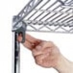 Metro 5A456EC Super Adjustable Chrome 5 Tier Mobile Shelving Unit with Polyurethane Casters - 21 Metro 5A456EC Super Adjustable Chrome 5 Tier Mobile Shelving Unit with Polyurethane Casters - 21