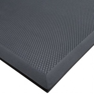 Cactus Mat 2200-35 VIP Black Cloud 3' x 5' Black Grease-Proof Rubber Floor Mat - 3/4