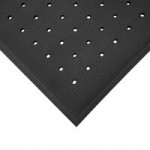Cactus Mat 2200-35 VIP Black Cloud 3' x 5' Black Grease-Proof Rubber Floor Mat - 3/4