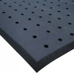 Cactus Mat 2200-35 VIP Black Cloud 3' x 5' Black Grease-Proof Rubber Floor Mat - 3/4