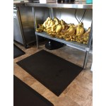 Cactus Mat 2200-35 VIP Black Cloud 3' x 5' Black Grease-Proof Rubber Floor Mat - 3/4