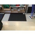 Cactus Mat 2200-35 VIP Black Cloud 3' x 5' Black Grease-Proof Rubber Floor Mat - 3/4