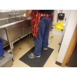 Cactus Mat 2200-35 VIP Black Cloud 3' x 5' Black Grease-Proof Rubber Floor Mat - 3/4