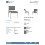 Lesro Lenox Steel Open House Asteroid Fabric Guest Chair