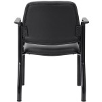 Boss Black Mid-Back Antimicrobial Guest Chair with Arms Boss Black Mid-Back Antimicrobial Guest Chair with Arms