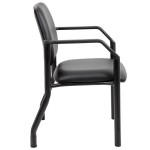 Boss Black Mid-Back Antimicrobial Guest Chair with Arms Boss Black Mid-Back Antimicrobial Guest Chair with Arms