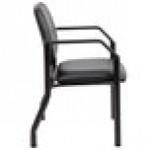 Boss Black Mid-Back Antimicrobial Guest Chair with Arms Boss Black Mid-Back Antimicrobial Guest Chair with Arms