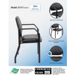 Boss Black Mid-Back Antimicrobial Guest Chair with Arms Boss Black Mid-Back Antimicrobial Guest Chair with Arms