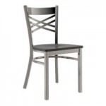 Lancaster Table & Seating Clear Coat Finish Cross Back Chair with 2 1/2
