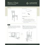 Lancaster Table & Seating Black Finish Side Chair with Black Vinyl Seat and Mahogany Wood Back - Detached Seat