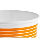 Choice 16 oz. Orange Paper Frozen Yogurt / Soup / Food Cup - 50/Pack