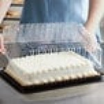 Choice 1/4 Size Low Dome Sheet Cake Display Container with Clear Dome Lid - 80/Case
