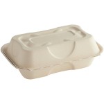 World Centric Compostable PLA Lined Fiber Clamshell Hoagie Box 9