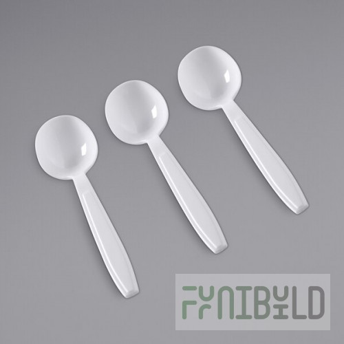 Fineline Flairware Heavy Weight White Soup Spoon - 1,000/Case
