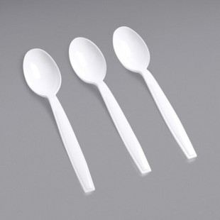 Fineline Flairware Heavy Weight White Teaspoon - 1,000/Case