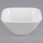 Libbey Slenda 10 oz. Royal Rideau White Square Porcelain Bowl - Sample Libbey Slenda 10 oz. Royal Rideau White Square Porcelain Bowl - Sample