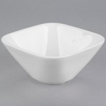 Libbey Slenda 10 oz. Royal Rideau White Square Porcelain Bowl - Sample Libbey Slenda 10 oz. Royal Rideau White Square Porcelain Bowl - Sample