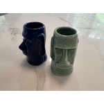Acopa 2.5 oz. Blue Ceramic Tiki Mug / Shot Glass - Sample
