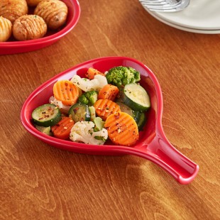 Acopa 10 oz. Red Stoneware Fry Pan Server - 12/Case Acopa 10 oz. Red Stoneware Fry Pan Server - 12/Case